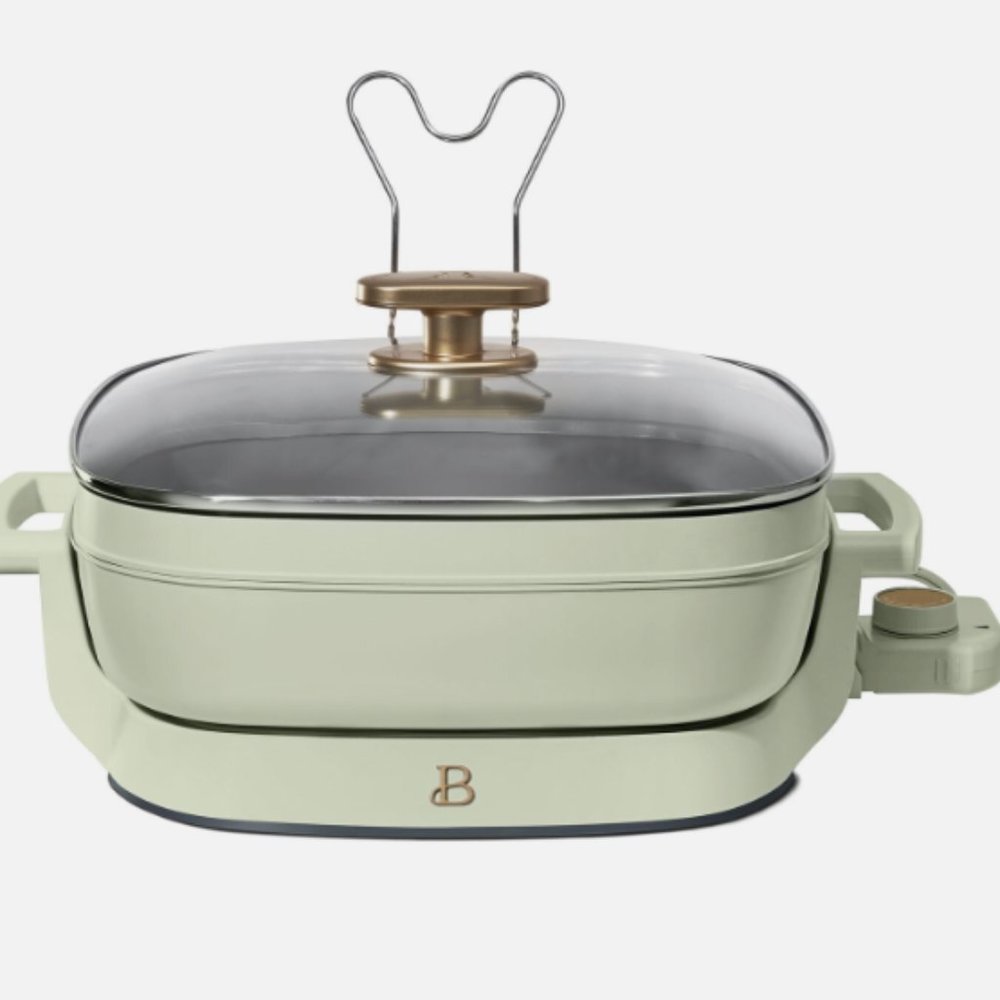 COPY - 5-in-1 Electric Expandable Skillet, Sage Green